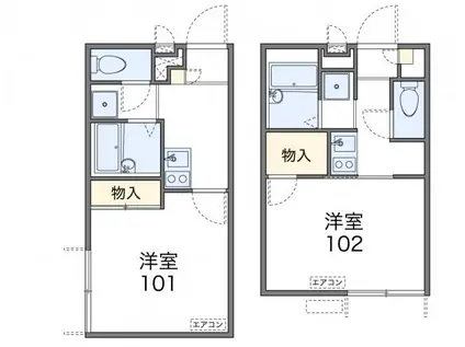 ヴィラゼルコバ(1K/1階)の間取り写真