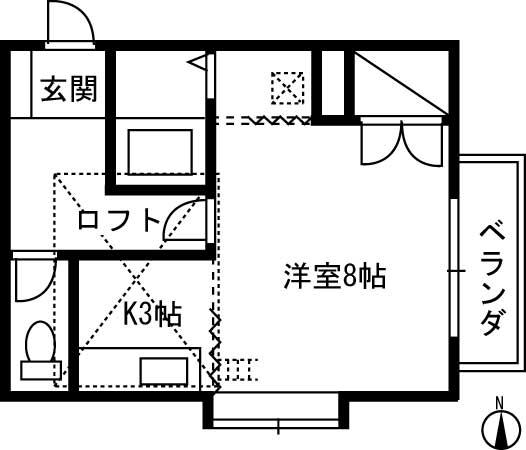 TONON NO.6(1K/1階)の間取り写真
