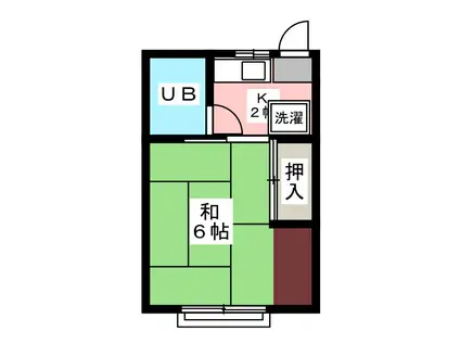 いづみ荘(1K/2階)の間取り写真