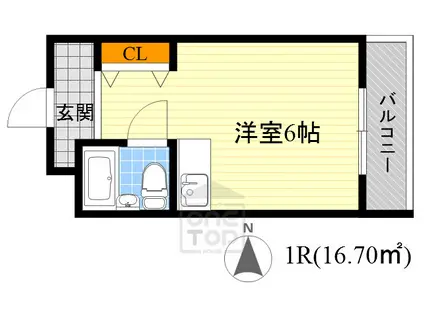 ファインクレスト江坂(ワンルーム/5階)の間取り写真