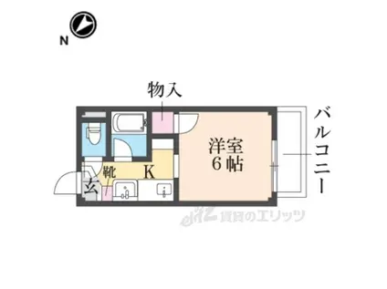 エスポワール(1K/2階)の間取り写真