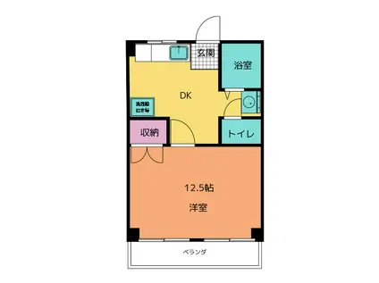 ダイムマンション阿古曽III(1DK/2階)の間取り写真