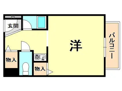 LS夙川(1K/2階)の間取り写真