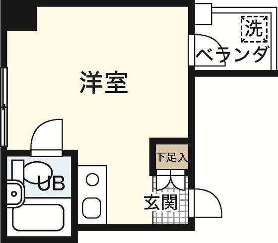 アスプロパラティ5(ワンルーム/4階)の間取り写真