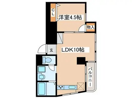 茅ヶ崎アメニティ(1LDK/3階)の間取り写真
