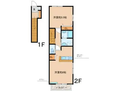 RTHEATTITUDE新宿通(1LDK/2階)の間取り写真
