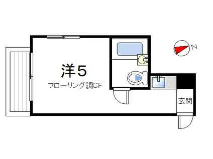 新宿ダイカンプラザシティーI(ワンルーム/6階)の間取り写真