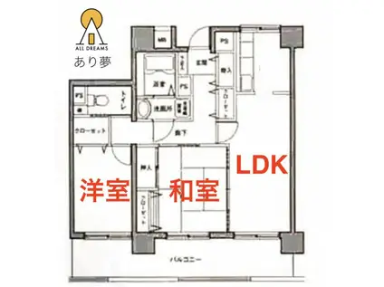 リヴァージュ ユイット神奈川(2LDK/5階)の間取り写真