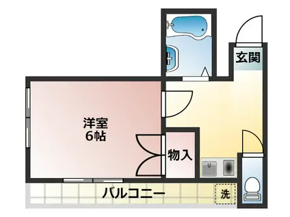 メゾン小山(1K/3階)の間取り写真