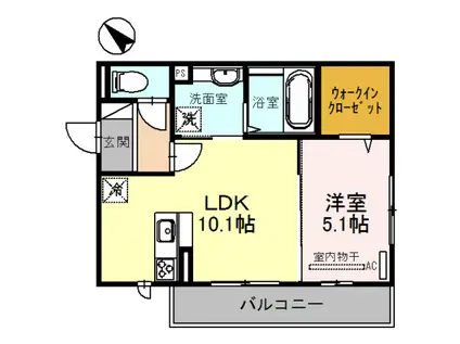 ＪＲ阪和線 富木駅 徒歩9分 3階建 築7年(1LDK/3階)の間取り写真