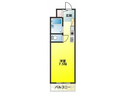 ひまわりハイツ(1K/2階)の間取り写真