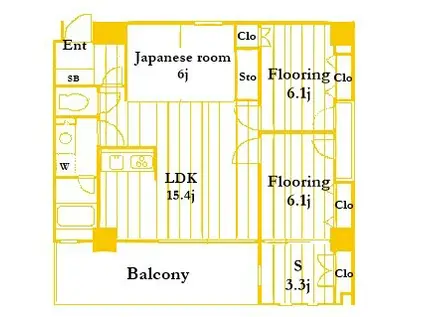 グッドビュー川崎(3SLDK/4階)の間取り写真