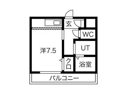 柴昭ビルエスパシオ(ワンルーム/3階)の間取り写真