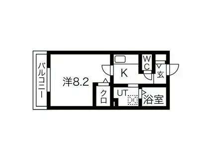 KIMI RESIDENCE(1K/3階)の間取り写真