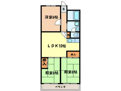 グランドール西大路(3LDK/5階)の間取り写真