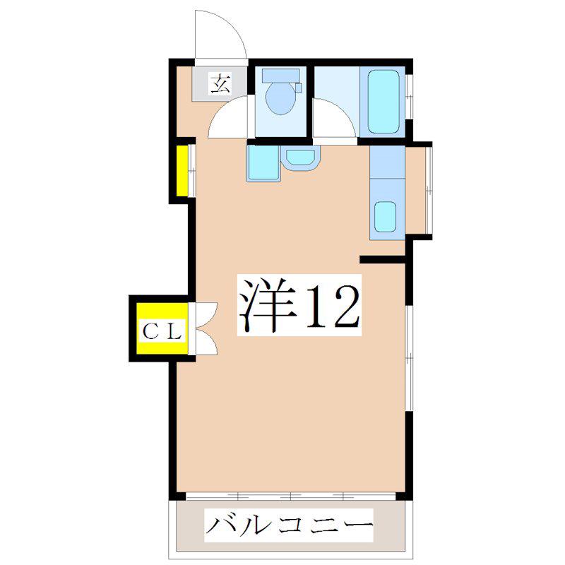 ハイムARK(ワンルーム/4階)の間取り写真