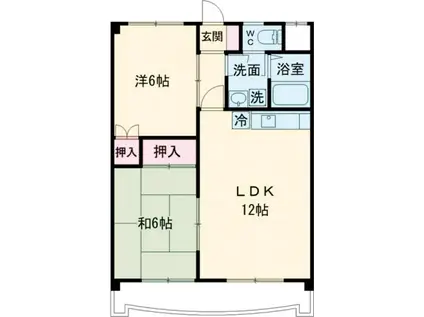 フィオーレ豊橋(2LDK/8階)の間取り写真