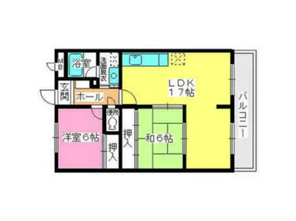 フレックス20(2LDK/4階)の間取り写真