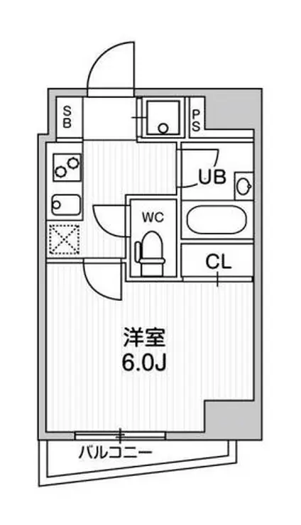 コンシェリア新橋 13階階 間取り