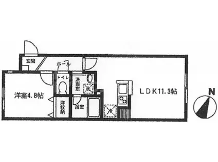 ARTE(1LDK/1階)の間取り写真