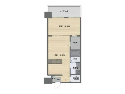 ESANTERRACE喜屋武(1LDK/5階)の間取り写真