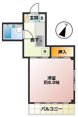 メゾン松坂(1K/3階)の間取り写真