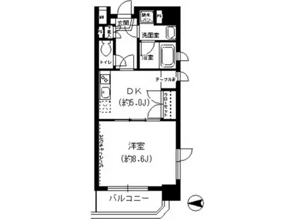 天満泉マンション(1DK/2階)の間取り写真