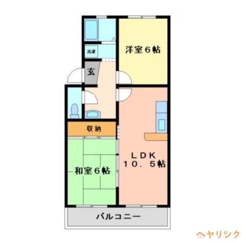 ピアネーズ上社2号棟(2LDK/3階)の間取り写真