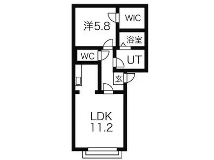 シャーメゾンMIII(1LDK/2階)の間取り写真