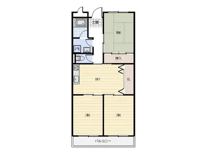 サンピース(3DK/2階)の間取り写真