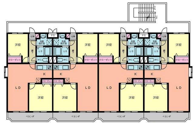 パストラルパレス豊岡(2LDK/1階)の間取り写真