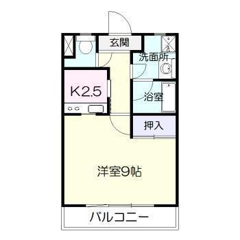 エンデバーハイツ(1K/2階)の間取り写真