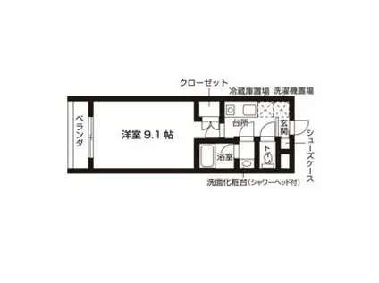 セレスティアル大曽根(1K/1階)の間取り写真