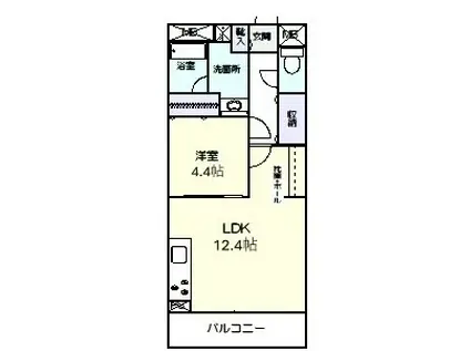 APL IV(1LDK/2階)の間取り写真