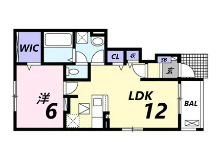 MUKO7-SKTI(1LDK/1階)の間取り写真