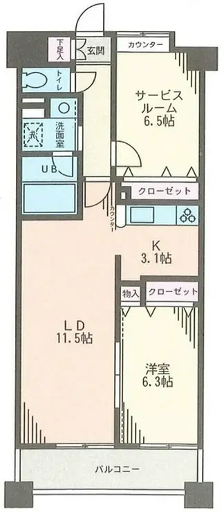 フェリーチェ 4階階 間取り