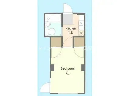 大沢ビル(1K/3階)の間取り写真