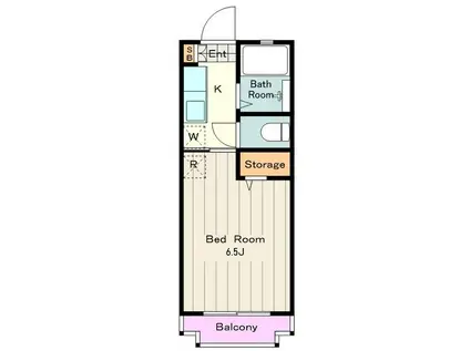 アイレックス三芳(1K/1階)の間取り写真