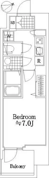 プレサンス ジェネ 浅草WEST 8階階 間取り