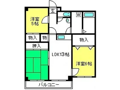 ソネット浦和(3LDK/3階)の間取り写真