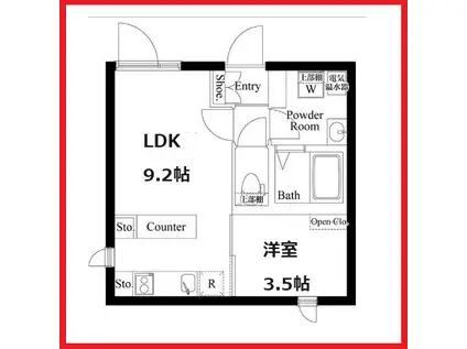 カーサフィオーレ日暮里(1LDK/2階)の間取り写真