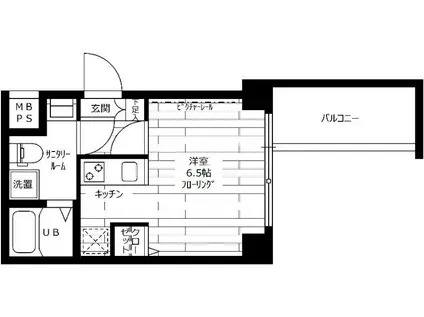 ステージグランデ蒲田(ワンルーム/4階)の間取り写真