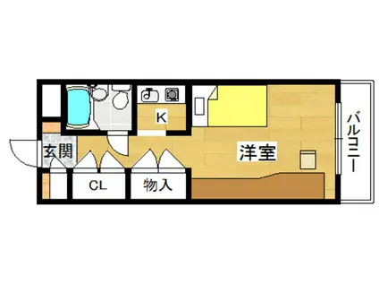 ビエラコート高槻(1K/3階)の間取り写真