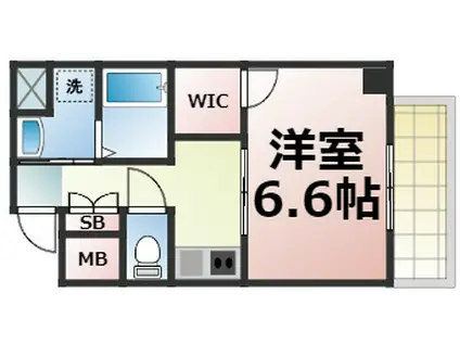 グランエクラ大今里南II(1K/5階)の間取り写真
