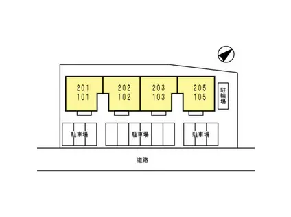 フロンティアS・II(2LDK/1階)の間取り写真