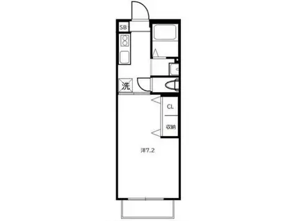 ラークハウス長沼(1K/2階)の間取り写真