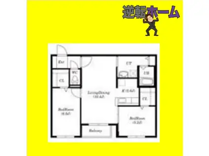 REEF NEST(2LDK/1階)の間取り写真