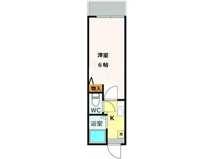 ARV上大岡(1K/1階)の間取り写真