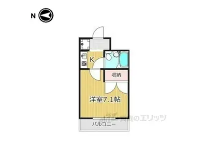AYメゾン烏丸北大路(1K/3階)の間取り写真