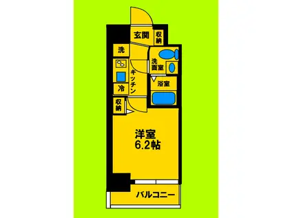 エグゼ江坂ウエスト TAPP(1K/4階)の間取り写真